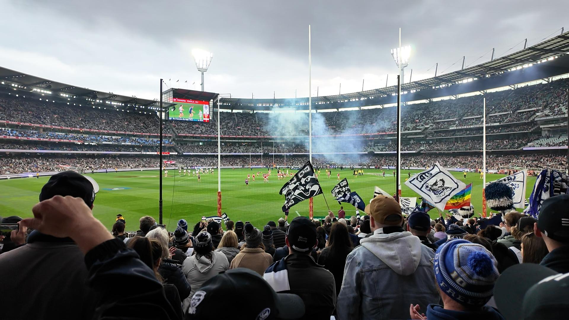 AFL preliminary final with one of my boy's