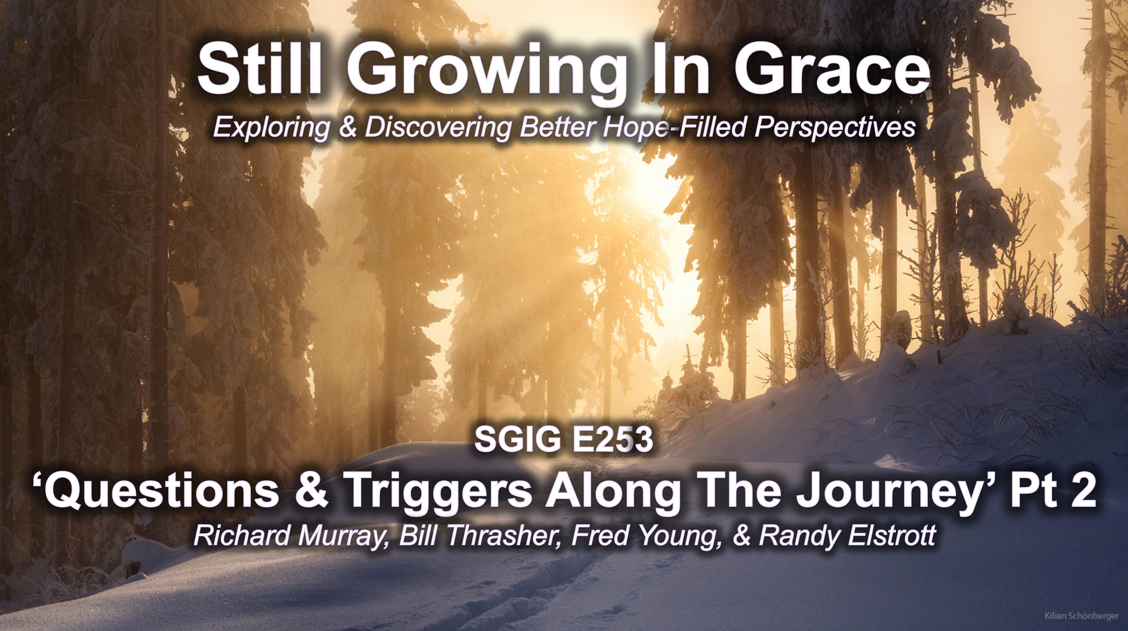 SGIG E253 Addressing Questions & Triggers Along The Journey Pt 2