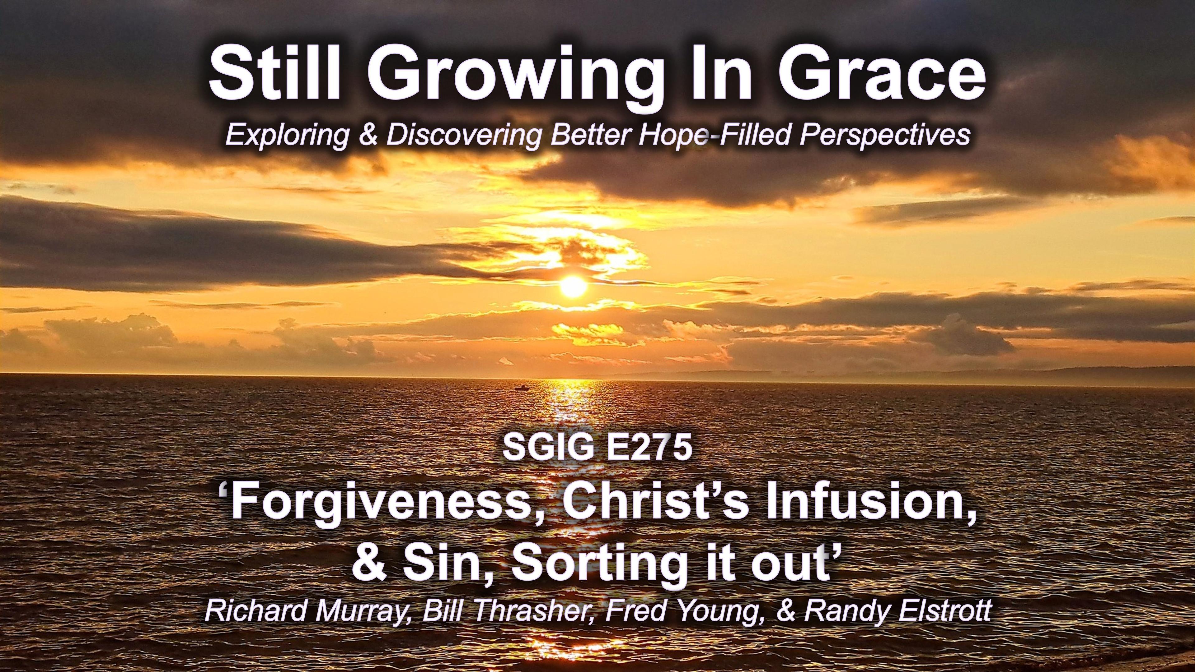 SGIG E275 Forgiveness, Christ’s Infusion, & Sin, Sorting it out